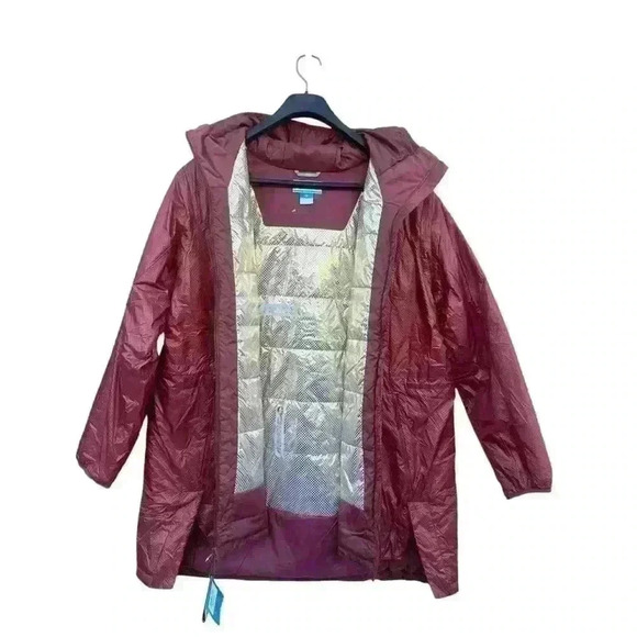 NWT Columbia Women ARCH ROCK DOUBLE WALL ELITE MID JACKET OMNIHEAT Beet 3XL $220 - Picture 9 of 15